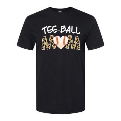 Teeball Mom Tball Mom Novelty Leopard Funny T Ball Cool Gift Softstyle CVC T-Shirt