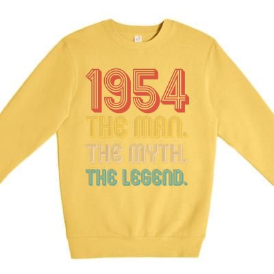 The Man The Myth The Legend 1954 70th Birthday Premium Crewneck Sweatshirt