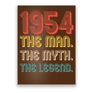 The Man The Myth The Legend 1954 70th Birthday Poster