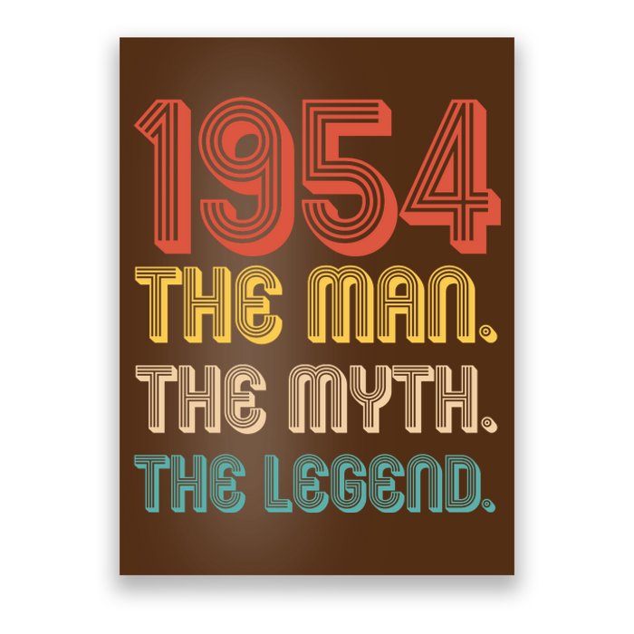 The Man The Myth The Legend 1954 70th Birthday Poster