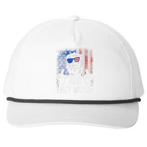 They Missed Trump 2024 American Flag Design Snapback Five-Panel Rope Hat