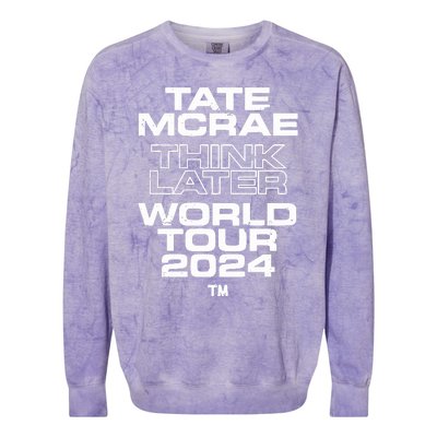 T.A.T.E M.C.R.A.E Think Late World T.O.U.R 0244 Colorblast Crewneck Sweatshirt