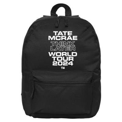 T.A.T.E M.C.R.A.E Think Late World T.O.U.R 0244 16 in Basic Backpack