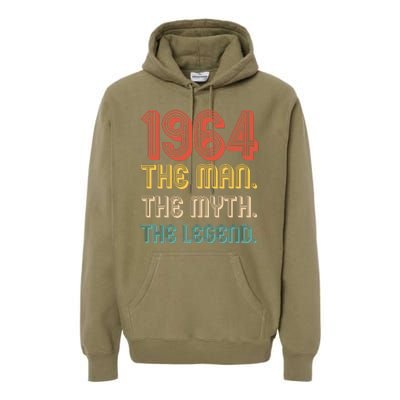 The Man The Myth The Legend 1964 60th Birthday Premium Hoodie