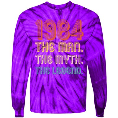 The Man The Myth The Legend 1984 40th Birthday Tie-Dye Long Sleeve Shirt