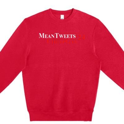 Trump Mean Tweets And Cheap Gas 2024 Premium Crewneck Sweatshirt