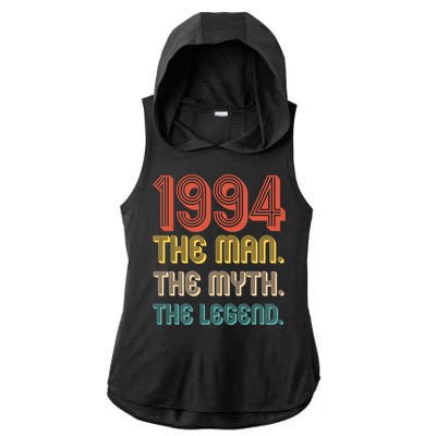 The Man The Myth The Legend 1994 30th Birthday Ladies PosiCharge Tri-Blend Wicking Draft Hoodie Tank