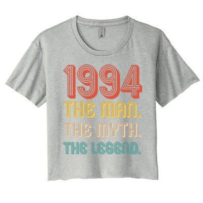 The Man The Myth The Legend 1994 30th Birthday Women's Crop Top Tee