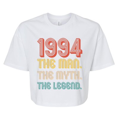 The Man The Myth The Legend 1994 30th Birthday Bella+Canvas Jersey Crop Tee