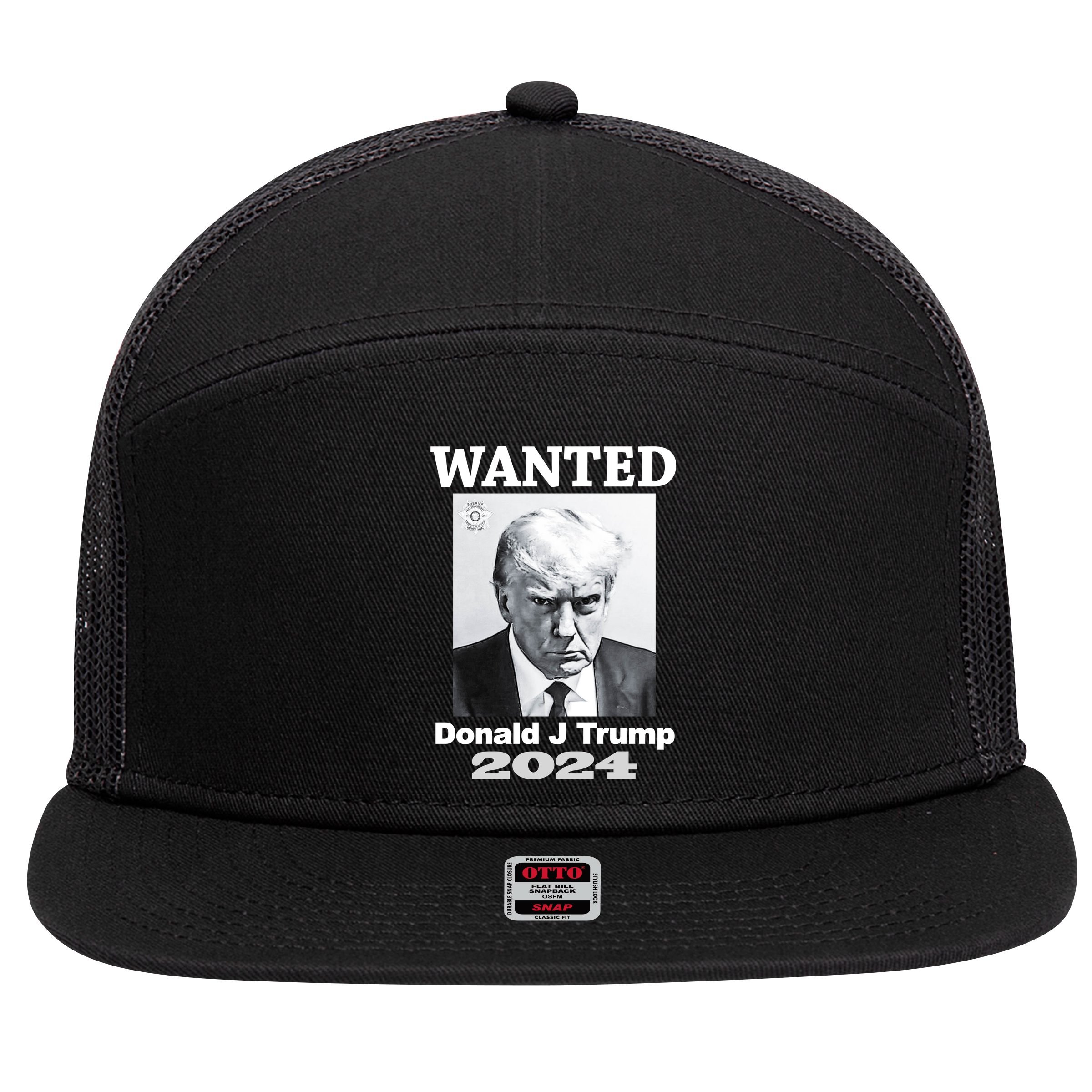 Trump Mugshot 7 Panel Mesh Trucker Snapback Hat