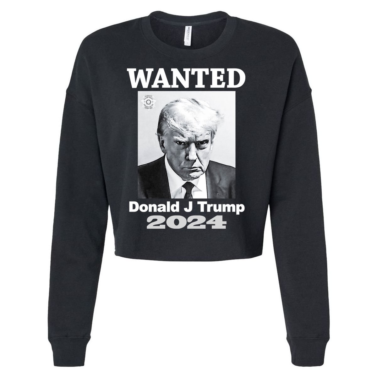 Trump Mugshot Cropped Pullover Crew