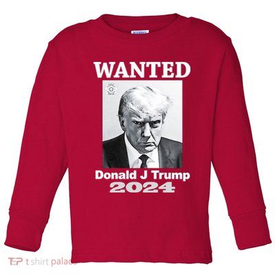 Trump Mugshot Toddler Long Sleeve Shirt
