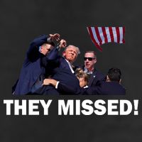 They Missed! Trump Got Shot Failed Assassination 7 Panel Mesh Trucker Snapback Hat