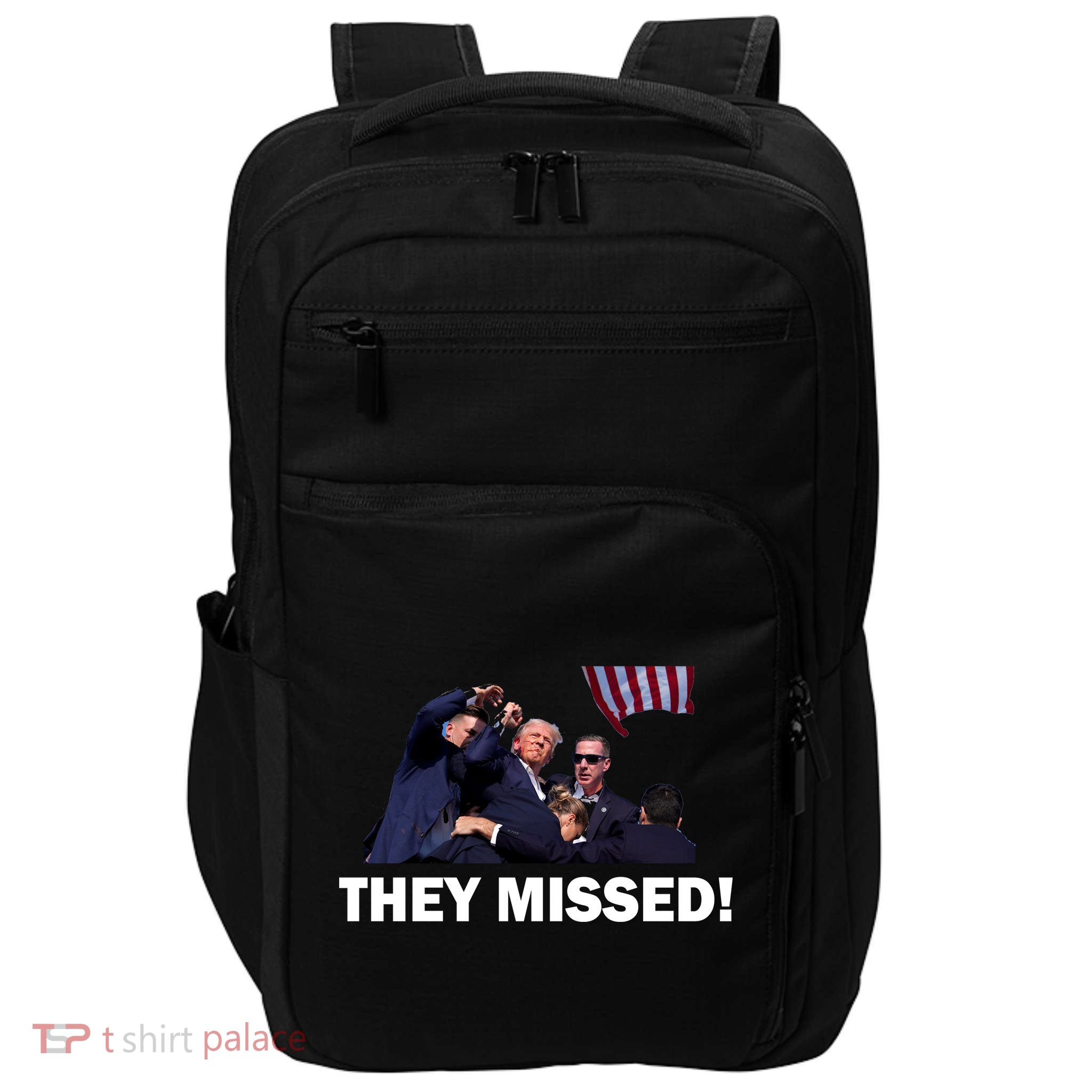 They Missed! Trump Got Shot Failed Assassination Impact Tech Backpack