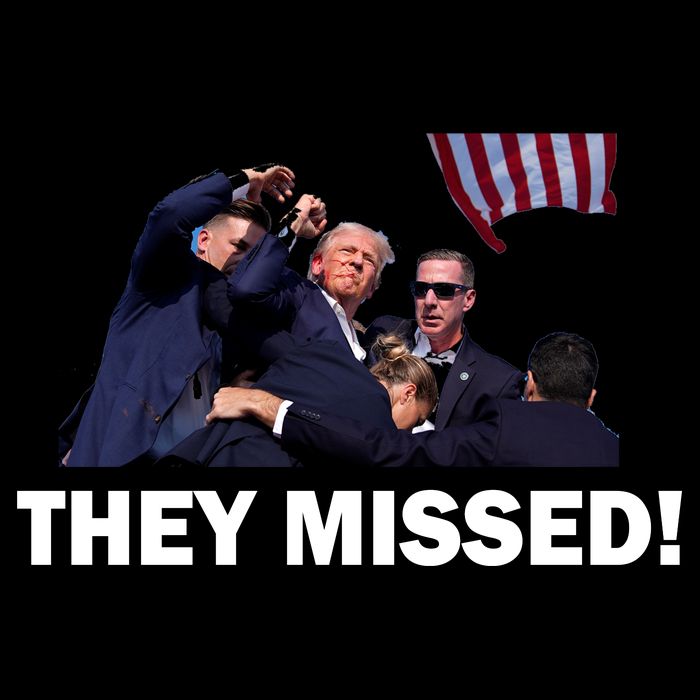 They Missed! Trump Got Shot Failed Assassination 7-Panel Snapback Hat