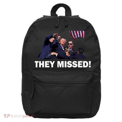 They Missed! Trump Got Shot Failed Assassination 16 in Basic Backpack