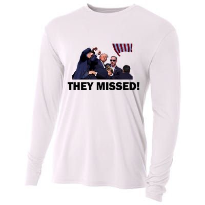 They Missed! Trump Got Shot Failed Assassination Cooling Performance Long Sleeve Crew