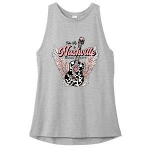 Take Me To Nashville Nashville Tennessee Ladies PosiCharge Tri-Blend Wicking Tank