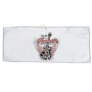 Take Me To Nashville Nashville Tennessee Large Microfiber Waffle Golf Towel