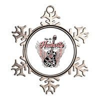 Take Me To Nashville Nashville Tennessee Metallic Star Ornament