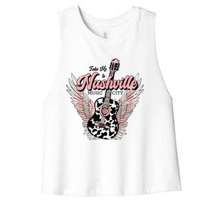 Take Me To Nashville Nashville Tennessee Women's Racerback Cropped Tank