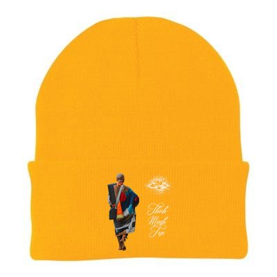 Thich Minh Tue Vietnamese Buddha Peace Lotus Calligraphy Knit Cap Winter Beanie