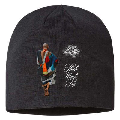 Thich Minh Tue Vietnamese Buddha Peace Lotus Calligraphy Sustainable Beanie