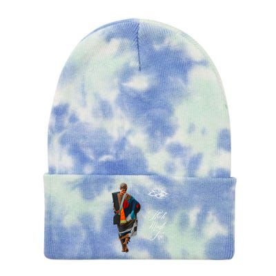 Thich Minh Tue Vietnamese Buddha Peace Lotus Calligraphy Tie Dye 12in Knit Beanie