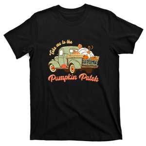 Take Me To The Pumpkin Patch Retro Pumpkin Truck For Thanksgiving Gift T-Shirt