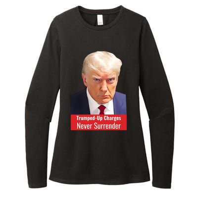 Trump Mugshot Trumped Up Charges Womens CVC Long Sleeve Shirt