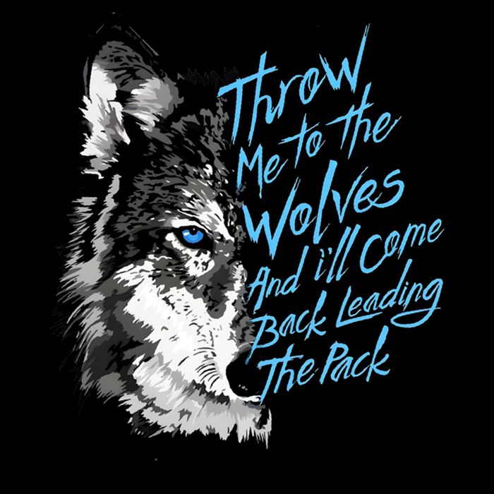 Throw Me To The Wolves And ILl Come Back Leading The Pack Funny Gift Drawstring Bag