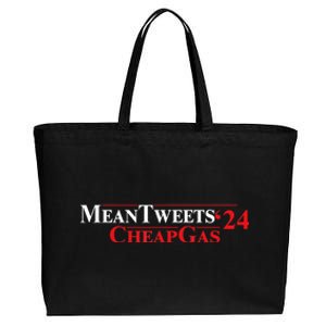 TRUMP Mean Tweets And Cheap Gas 2024 Cotton Canvas Jumbo Tote