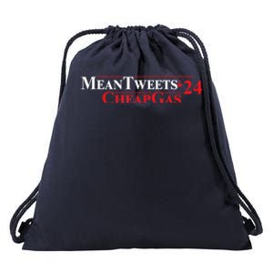 TRUMP Mean Tweets And Cheap Gas 2024 Drawstring Bag