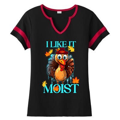 Thanksgiving Moist Turkey I Like It Moist Turkey Dinner Gift Ladies Halftime Notch Neck Tee