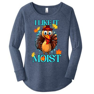 Thanksgiving Moist Turkey I Like It Moist Turkey Dinner Gift Women's Perfect Tri Tunic Long Sleeve Shirt