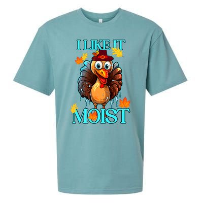 Thanksgiving Moist Turkey I Like It Moist Turkey Dinner Gift Sueded Cloud Jersey T-Shirt