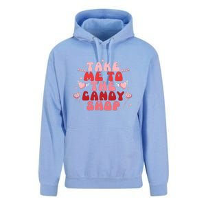 Take Me To The Candy Shop Valentine Gift For Valentine Day Unisex Surf Hoodie