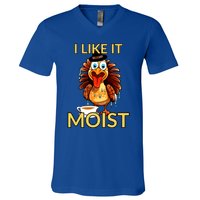 Thanksgiving Moist Turkey I Like It Moist Turkey Dinner Gift V-Neck T-Shirt