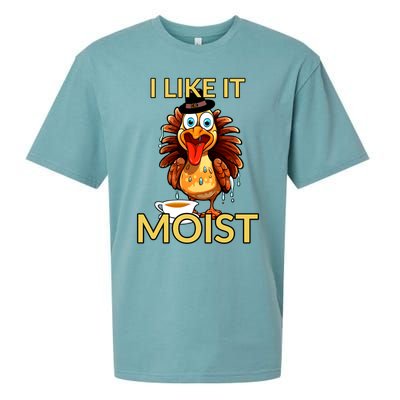 Thanksgiving Moist Turkey I Like It Moist Turkey Dinner Gift Sueded Cloud Jersey T-Shirt