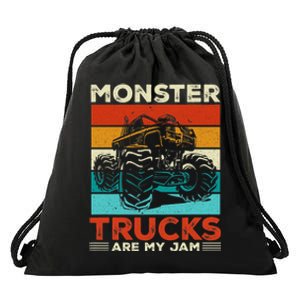 Toddler Monster Truck Are My Jam Costume Boys Girls Premium Drawstring Bag