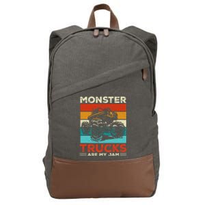 Toddler Monster Truck Are My Jam Costume Boys Girls Premium Cotton Canvas Backpack