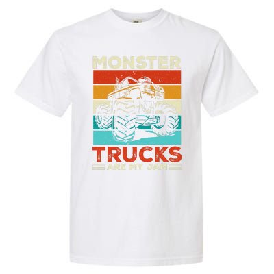 Toddler Monster Truck Are My Jam Costume Boys Girls Premium Garment-Dyed Heavyweight T-Shirt