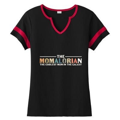 The Momalorian The Coolest Mom Mothers Day Plus Size Shirts For Mom Son Daughter Ladies Halftime Notch Neck Tee