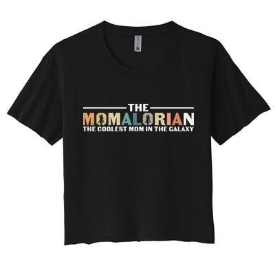 The Momalorian The Coolest Mom Mothers Day Plus Size Shirts For Mom Son Daughter Crop Top