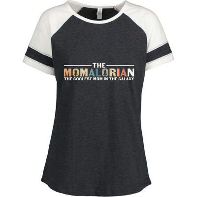 The Momalorian The Coolest Mom Mothers Day Plus Size Shirts For Mom Son Daughter Enza Ladies Jersey Colorblock Tee