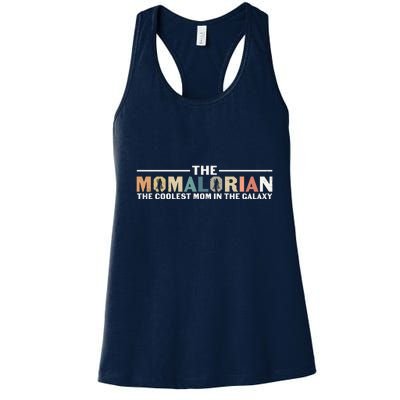 The Momalorian The Coolest Mom Mothers Day Plus Size Shirts For Mom Son Daughter Women's Racerback Tank