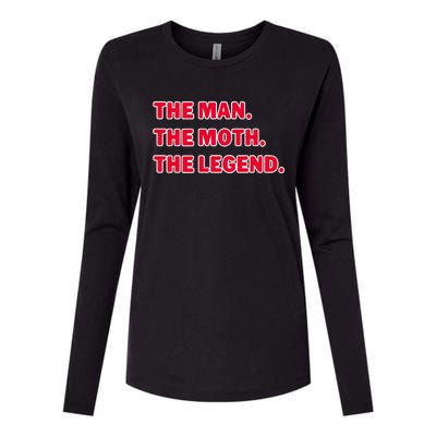 The Man The Moth The Legend Womens Cotton Relaxed Long Sleeve T-Shirt