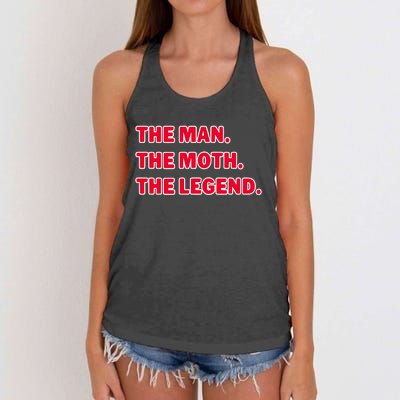 The Man The Moth The Legend Women's Knotted Racerback Tank