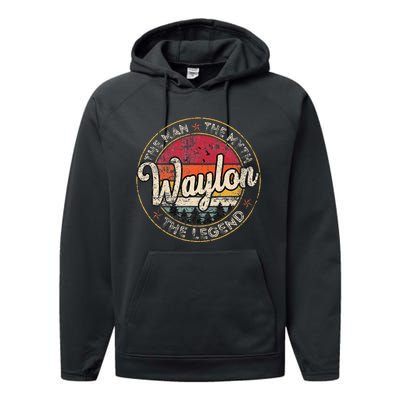 The Man The Myth The Legend Personalized Name Performance Fleece Hoodie