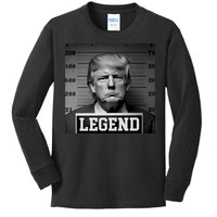 Trump Mugshot, Trump Mug Shot Kids Long Sleeve Shirt